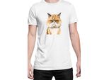 Maglietta Da Uomo Funny Cats Breeds Exotic Shorthair Cat, Man 5XL , Blanc