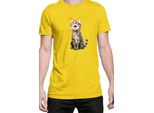 Maglietta Da Uomo Funny Cats Breeds Domestic Shorthair Cat, Man 2XL , Jaune