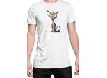 Maglietta Da Uomo Funny Cats Breeds Oriental Shorthair Cat, Man 2XL , Blanc