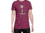 Maglietta Da Uomo Funny Cats Breeds Oriental Shorthair Cat, Man L , Bordeaux