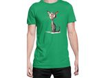 Maglietta Da Uomo Funny Cats Breeds Oriental Shorthair Cat, Man 2XL , Vert