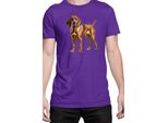 Maglietta Da Uomo Dogs Breeds Bloodhound Dog Breed 006, Man S , Lilas