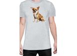 Maglietta Da Uomo Dogs Breeds Chihuahua Dog Breed 006, Man S , Gris