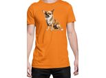 Maglietta Da Uomo Dogs Breeds Chihuahua Dog Breed 006, Man Xl , Orange