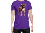 Maglietta Da Uomo Dogs Breeds Boxer Dog Breed 006, Man 2XL , Lilas
