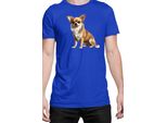 Maglietta Da Uomo Dogs Breeds Chihuahua Dog Breed 006, Man S , Bleu