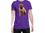 Maglietta Da Uomo Dogs Breeds Bullmastiff Dog Breed 006, Man L , Lilas
