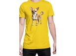 Maglietta Da Uomo Dogs Breeds Chihuahua Dog Breed 005, Man 2XL , Jaune
