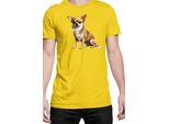 Maglietta Da Uomo Dogs Breeds Chihuahua Dog Breed 006, Man S , Jaune