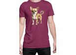 Maglietta Da Uomo Dogs Breeds Chihuahua Dog Breed 005, Man S , Bordeaux