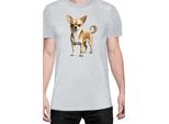 Maglietta Da Uomo Dogs Breeds Chihuahua Dog Breed 005, Man 3XL , Gris