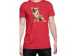 Maglietta Da Uomo Dogs Breeds Chihuahua Dog Breed 006, Man 3XL , Rouge