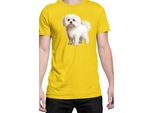 Maglietta Da Uomo Dogs Breeds Maltese Dog Breed 005, Man 2XL , Jaune