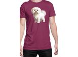 Maglietta Da Uomo Dogs Breeds Maltese Dog Breed 005, Man L , Bordeaux