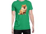 Maglietta Da Uomo Dogs Breeds Pomeranian Dog Breed 006, Man S , Vert