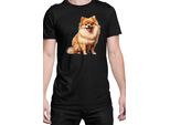 Maglietta Da Uomo Dogs Breeds Pomeranian Dog Breed 006, Man M , Noir