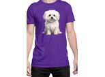 Maglietta Da Uomo Dogs Breeds Maltese Dog Breed 006, Man M , Lilas