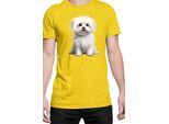 Maglietta Da Uomo Dogs Breeds Maltese Dog Breed 006, Man 3XL , Jaune