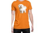 Maglietta Da Uomo Dogs Breeds Maltese Dog Breed 005, Man 2XL , Orange