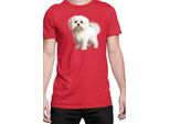Maglietta Da Uomo Dogs Breeds Maltese Dog Breed 005, Man 2XL , Rouge