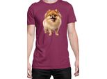 Maglietta Da Uomo Dogs Breeds Pomeranian Dog Breed 005, Man M , Bordeaux