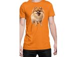 Maglietta Da Uomo Dogs Breeds Pomeranian Dog Breed 005, Man 2XL , Orange