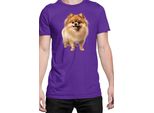 Maglietta Da Uomo Dogs Breeds Pomeranian Dog Breed 005, Man 2XL , Lilas