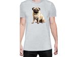 Maglietta Da Uomo Dogs Breeds Pug Dog Breed 008, Man Xl , Gris