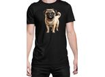 Maglietta Da Uomo Dogs Breeds Pug Dog Breed 007, Man S , Noir