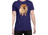 Maglietta Da Uomo Dogs Breeds Pomeranian Dog Breed 005, Man M , Bleu Foncé