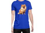 Maglietta Da Uomo Dogs Breeds Pomeranian Dog Breed 006, Man S , Bleu
