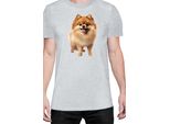 Maglietta Da Uomo Dogs Breeds Pomeranian Dog Breed 005, Man M , Gris
