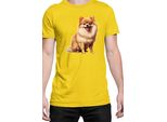 Maglietta Da Uomo Dogs Breeds Pomeranian Dog Breed 006, Man Xl , Jaune