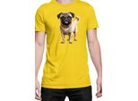 Maglietta Da Uomo Dogs Breeds Pug Dog Breed 007, Man Xl , Jaune