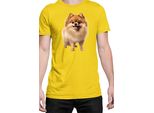 Maglietta Da Uomo Dogs Breeds Pomeranian Dog Breed 005, Man L , Jaune