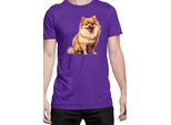Maglietta Da Uomo Dogs Breeds Pomeranian Dog Breed 006, Man Xl , Lilas