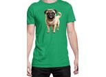 Maglietta Da Uomo Dogs Breeds Pug Dog Breed 007, Man L , Vert