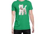 Maglietta Da Uomo Dogs Breeds West Highland White Terrier Dog Breed 005, Man M , Vert