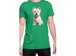 Maglietta Da Uomo Dogs Breeds West Highland White Terrier Dog Breed 006, Man L , Vert