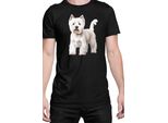 Maglietta Da Uomo Dogs Breeds West Highland White Terrier Dog Breed 005, Man 2XL , Noir