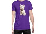 Maglietta Da Uomo Dogs Breeds West Highland White Terrier Dog Breed 006, Man 2XL , Lilas