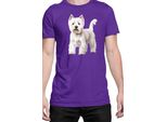 Maglietta Da Uomo Dogs Breeds West Highland White Terrier Dog Breed 005, Man L , Lilas