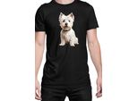Maglietta Da Uomo Dogs Breeds West Highland White Terrier Dog Breed 006, Man Xl , Noir