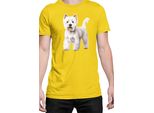 Maglietta Da Uomo Dogs Breeds West Highland White Terrier Dog Breed 005, Man Xl , Jaune