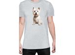 Maglietta Da Uomo Dogs Breeds West Highland White Terrier Dog Breed 006, Man 2XL , Gris