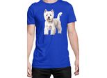 Maglietta Da Uomo Dogs Breeds West Highland White Terrier Dog Breed 005, Man M , Bleu