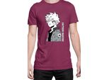 Maglietta Da Uomo Japan Manga Anime Comics Animation My Hero Anime Academia Katsuki, Man S , Bordeaux