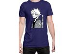 Maglietta Da Uomo Japan Manga Anime Comics Animation My Hero Anime Academia Katsuki, Man 2XL , Bleu Foncé