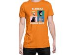 Maglietta Da Uomo Japan Manga Anime Comics Animation Demon Anime Slayer All Slayerz, Man 2XL , Orange