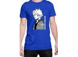 Maglietta Da Uomo Japan Manga Anime Comics Animation My Hero Anime Academia Katsuki, Man S , Bleu